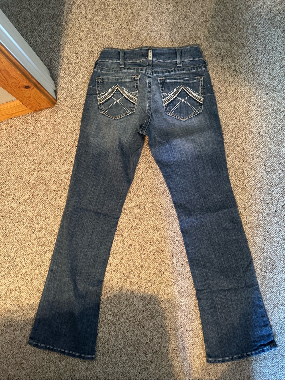 Ariat Dark Blue Embroidered Back Pocket Jeans
